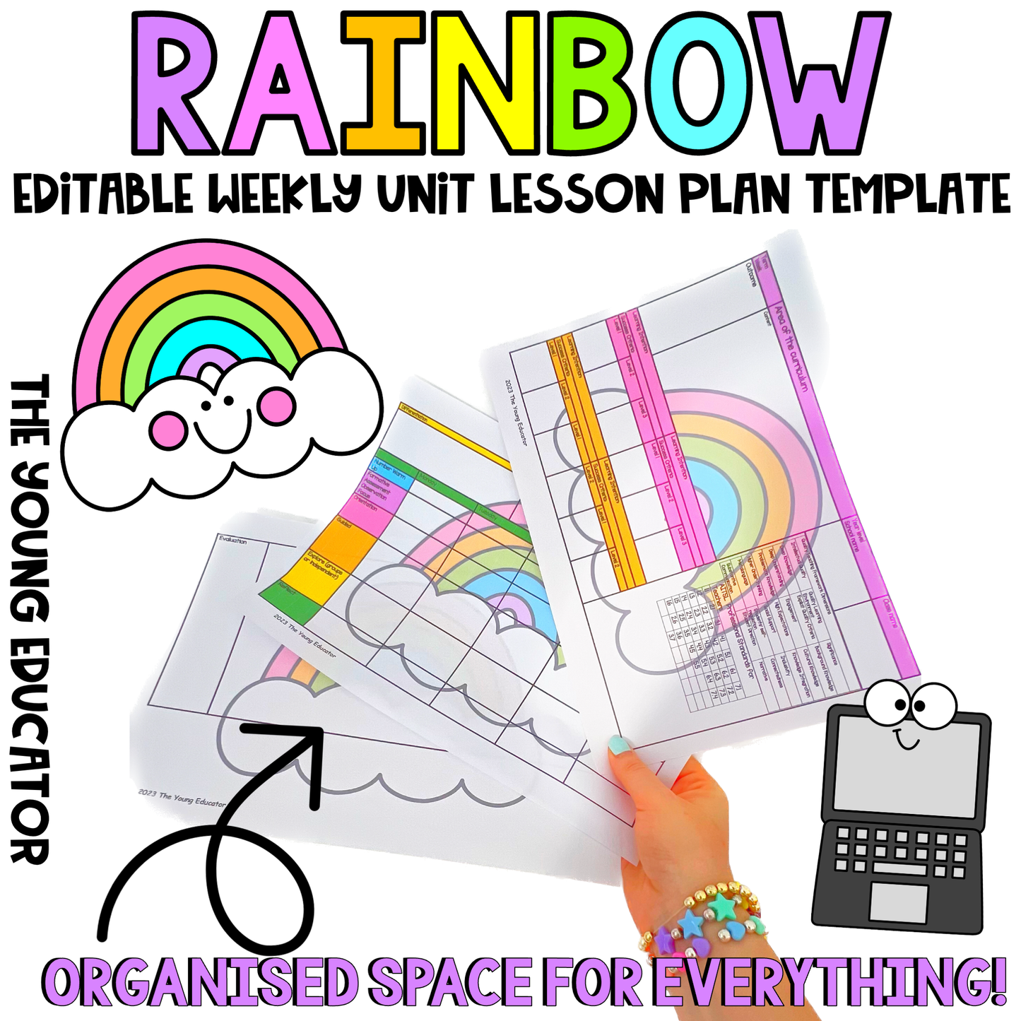 'Rainbow' Detailed Weekly Unit Lesson Plan / Program Template