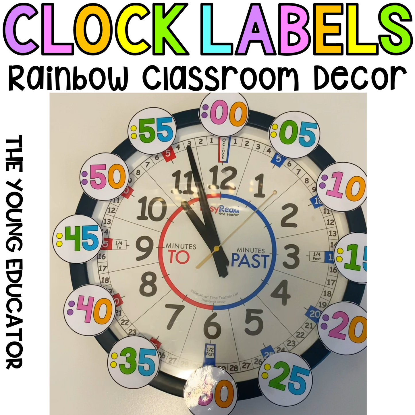 12-Hour Digital Clock Labels for students to learn AM and PM time in classrooms.