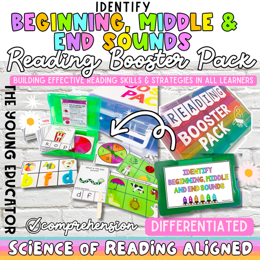 Beginning, Middle, End Sounds Reading Strategy - READING BOOSTER PACK 12/12