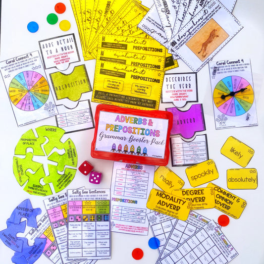 10. ADVERBS & PREPOSITONS UPPER GRADES GRAMMAR BOOSTER PACK