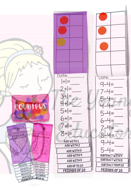 Subtraction to 10 Booster Flip Book