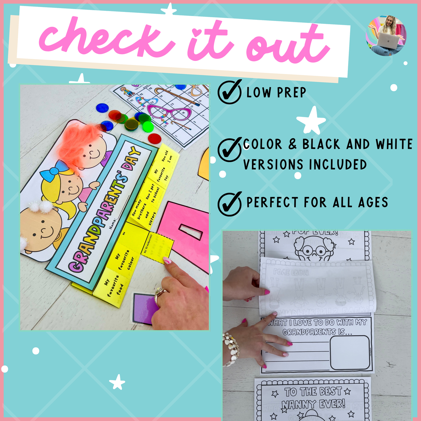 GRANDPARENTS DAY ACTIVITY PACK - LOW PREP & OPEN CLASSROOM VISITOR FRIENDLY