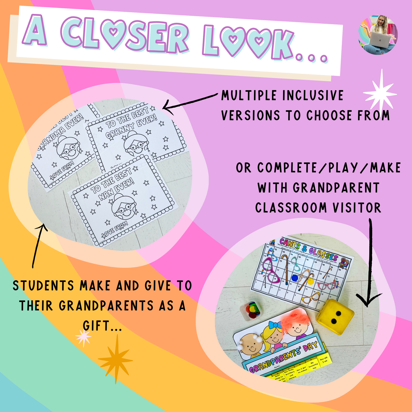 GRANDPARENTS DAY ACTIVITY PACK - LOW PREP & OPEN CLASSROOM VISITOR FRIENDLY