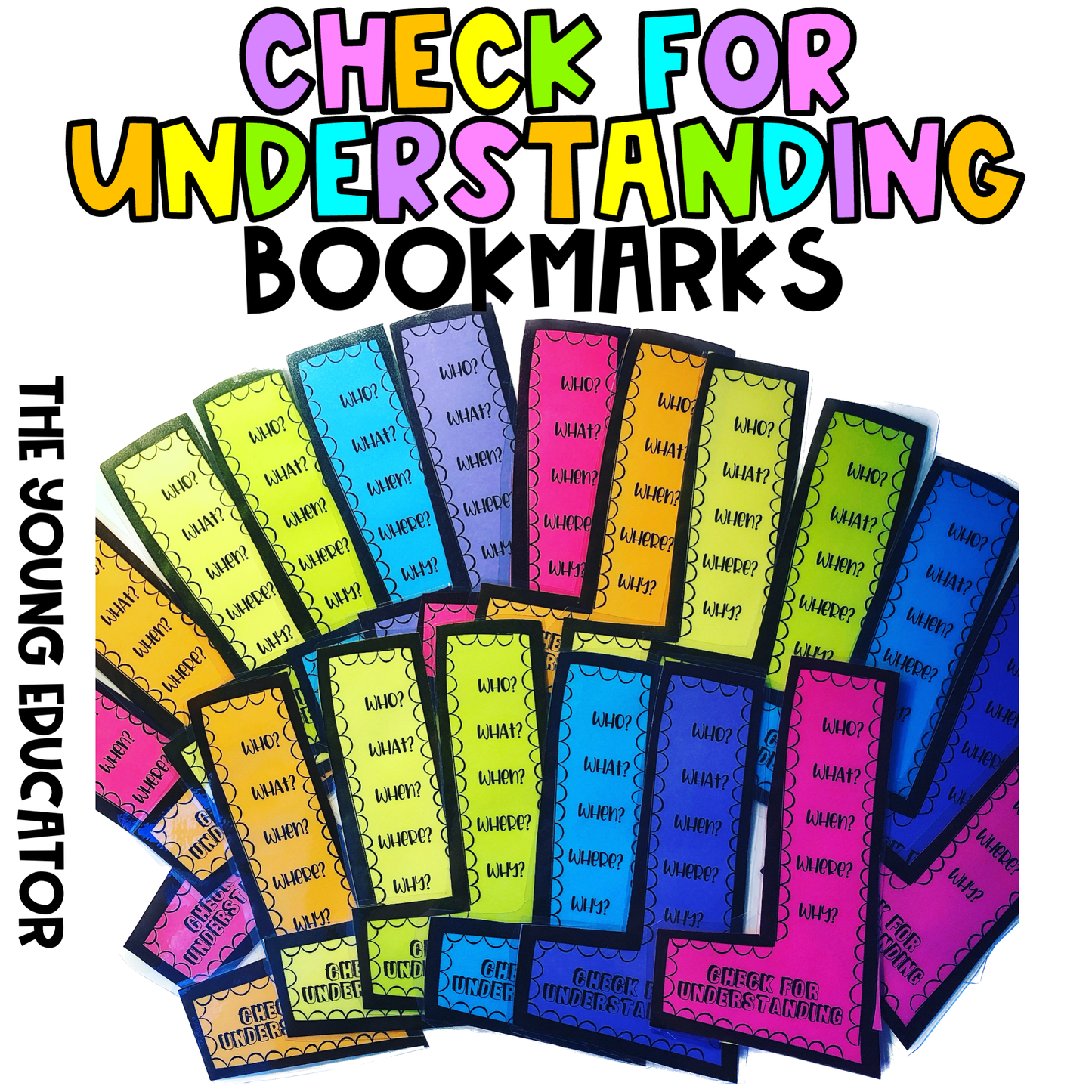 Check for understanding reading bookmarks to support student comprehension skills.
