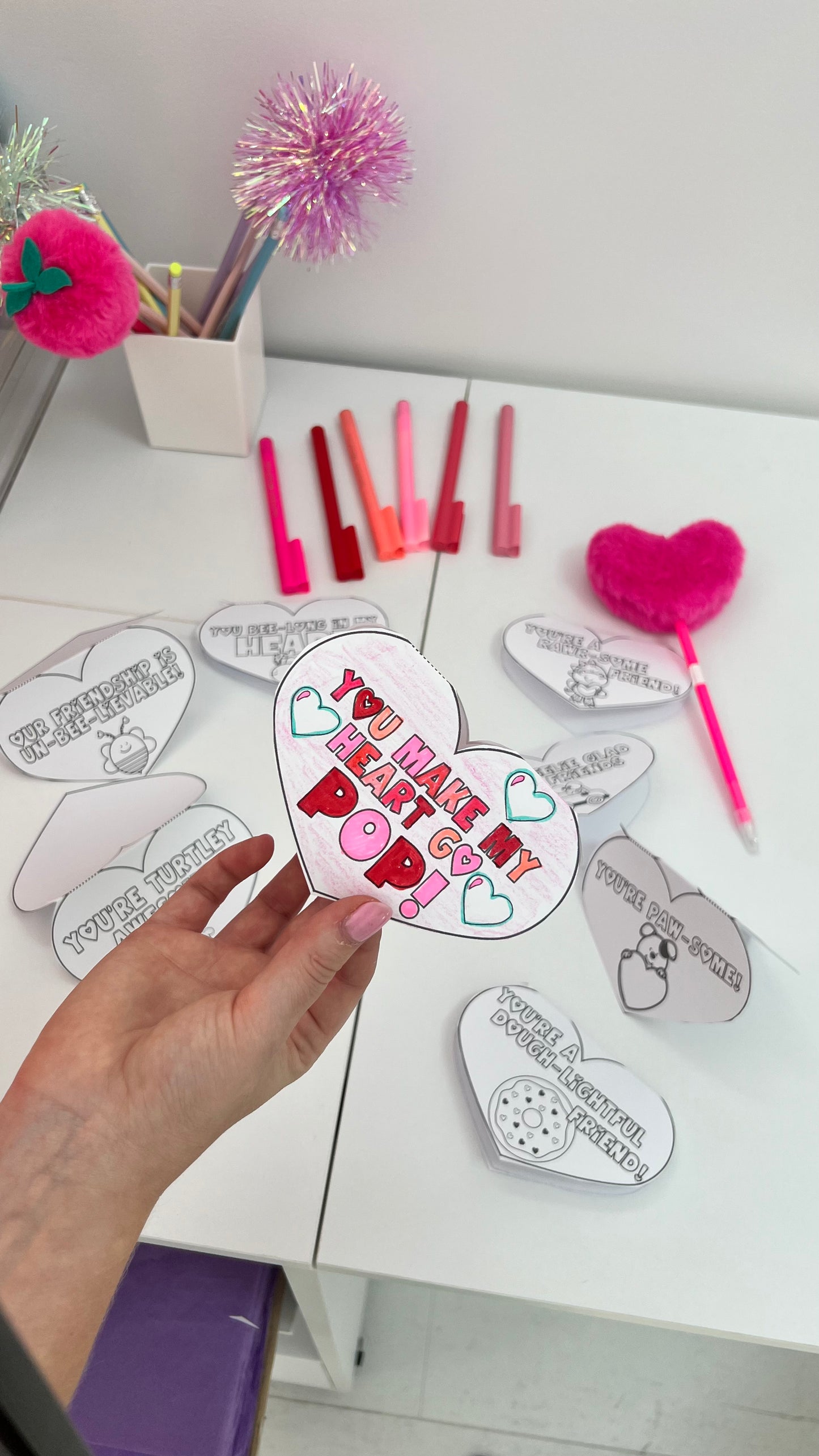 Valentine's Day Friendship Cards PALentines | Low Prep Color & BW Templates