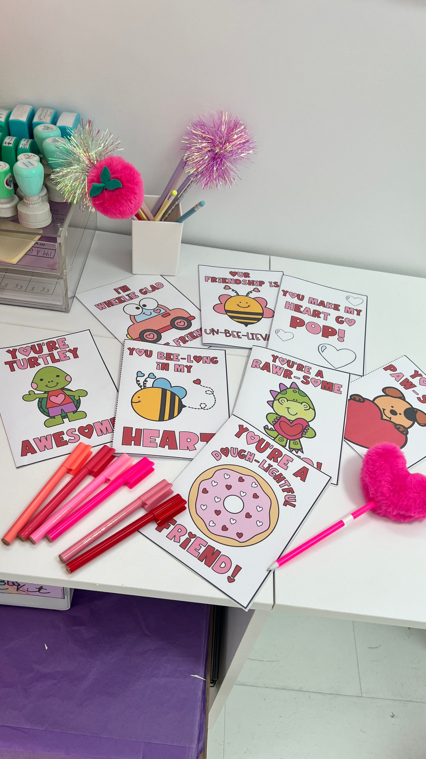 Valentine's Day Friendship Cards PALentines | Low Prep Color & BW Templates