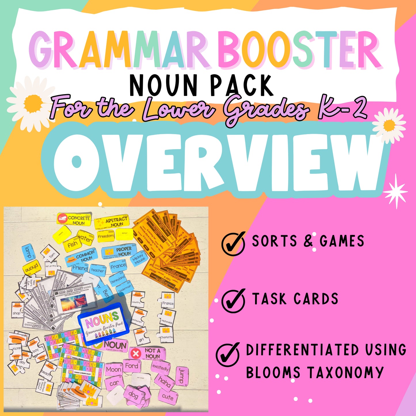 1. NOUNS LOWER GRADES GRAMMAR BOOSTER PACK *DIFFERENTIATED K-2*