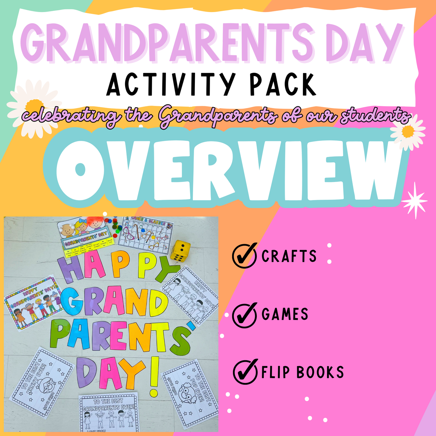 GRANDPARENTS DAY ACTIVITY PACK - LOW PREP & OPEN CLASSROOM VISITOR FRIENDLY