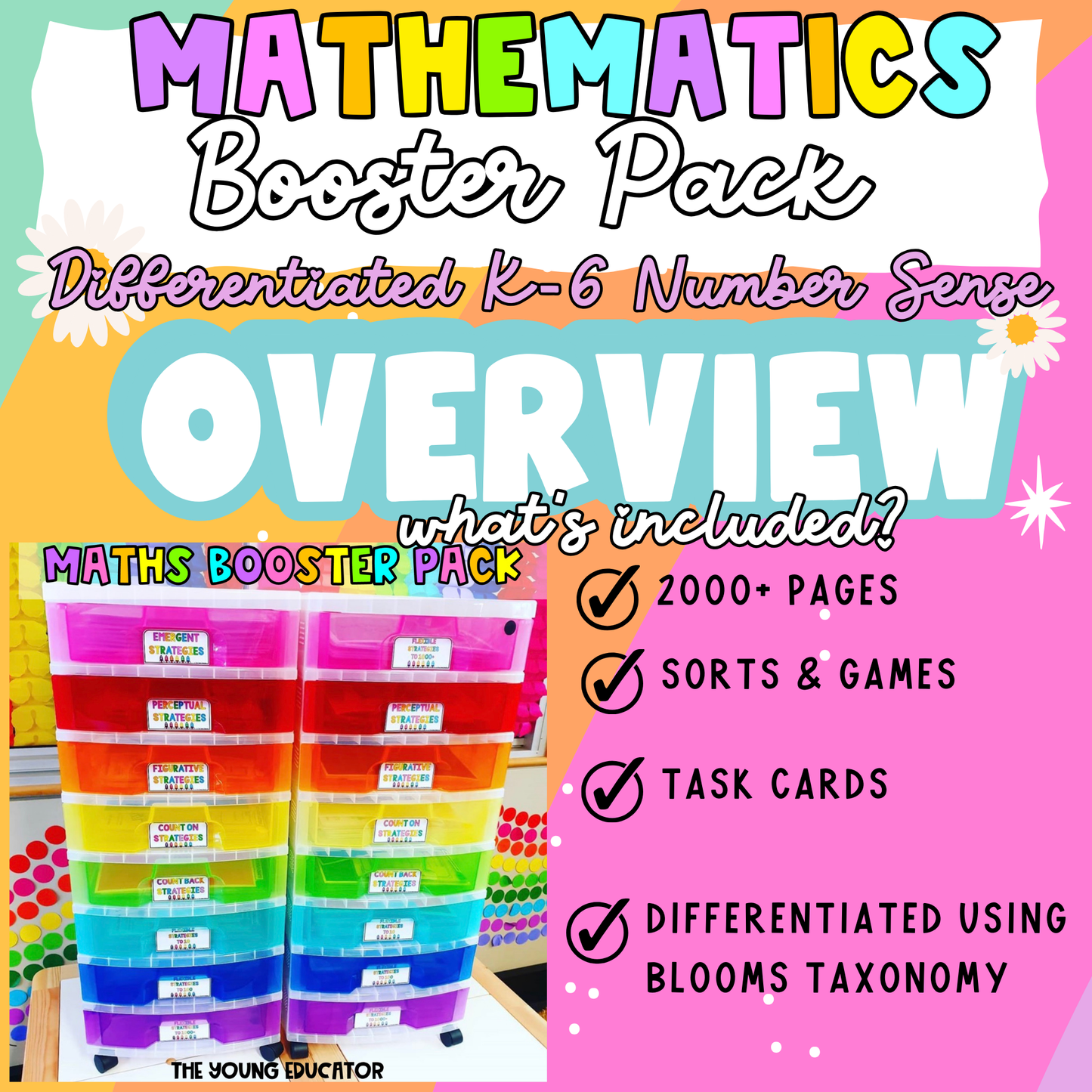 MATHS BOOSTER PACK - K-6 Differentiated Addition and Subtraction, Number Sense, Whole Number Strategies