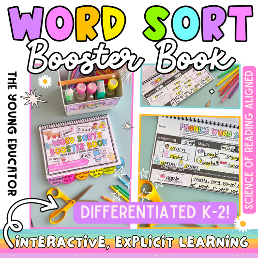 Word Sorts Booster Book | Science of Reading Differentiated K-2 Phonics