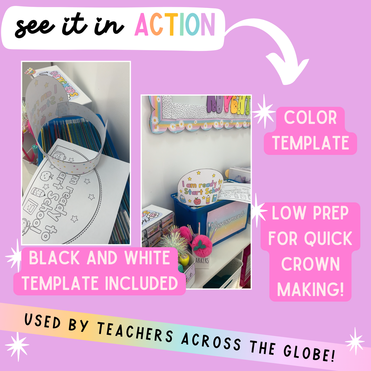 Ready to Start School Crown Headband | Preschool Transition Back to School PreK