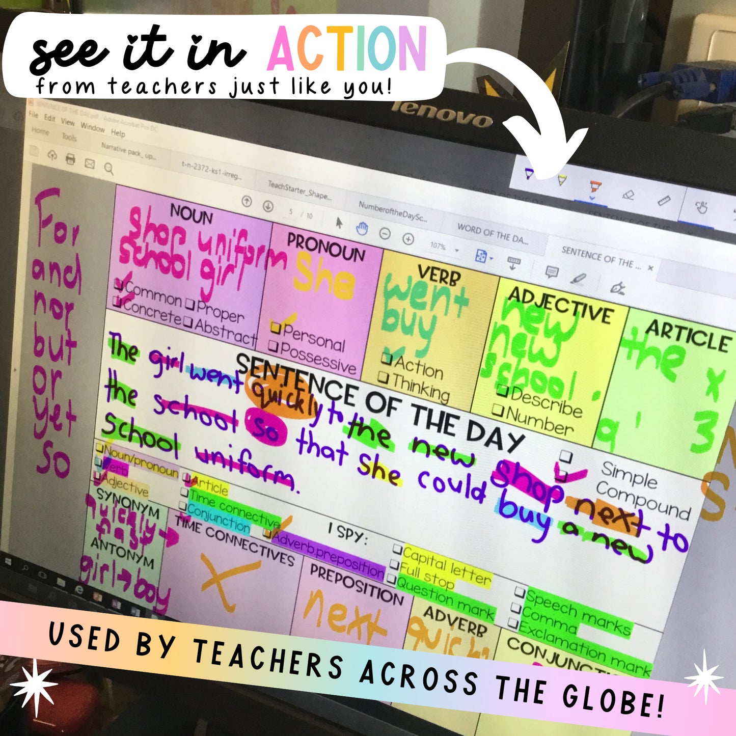 Sentence of the Day | Daily Grammar Revision K-6 | Templates & Model Sentences