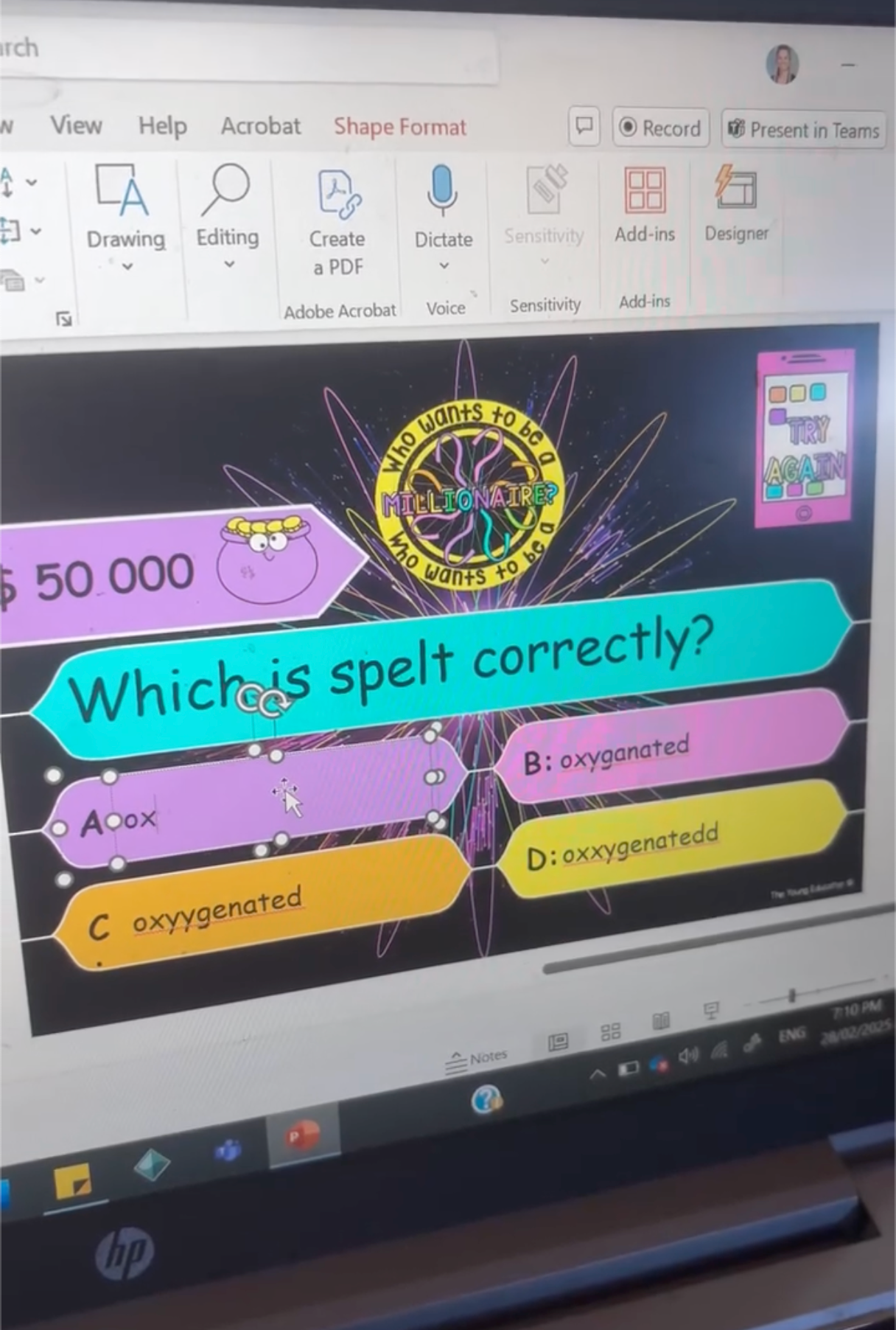 WHO WANTS TO BE A MILLIONAIRE - INTERACTIVE POWERPOINT GAME *EDITABLE*