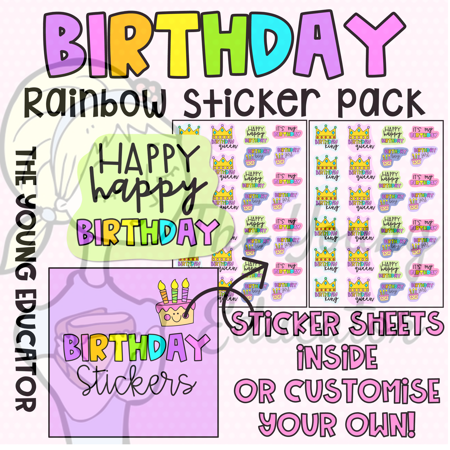 RAINBOW STICKER BOOSTER PACK *GROWING*
