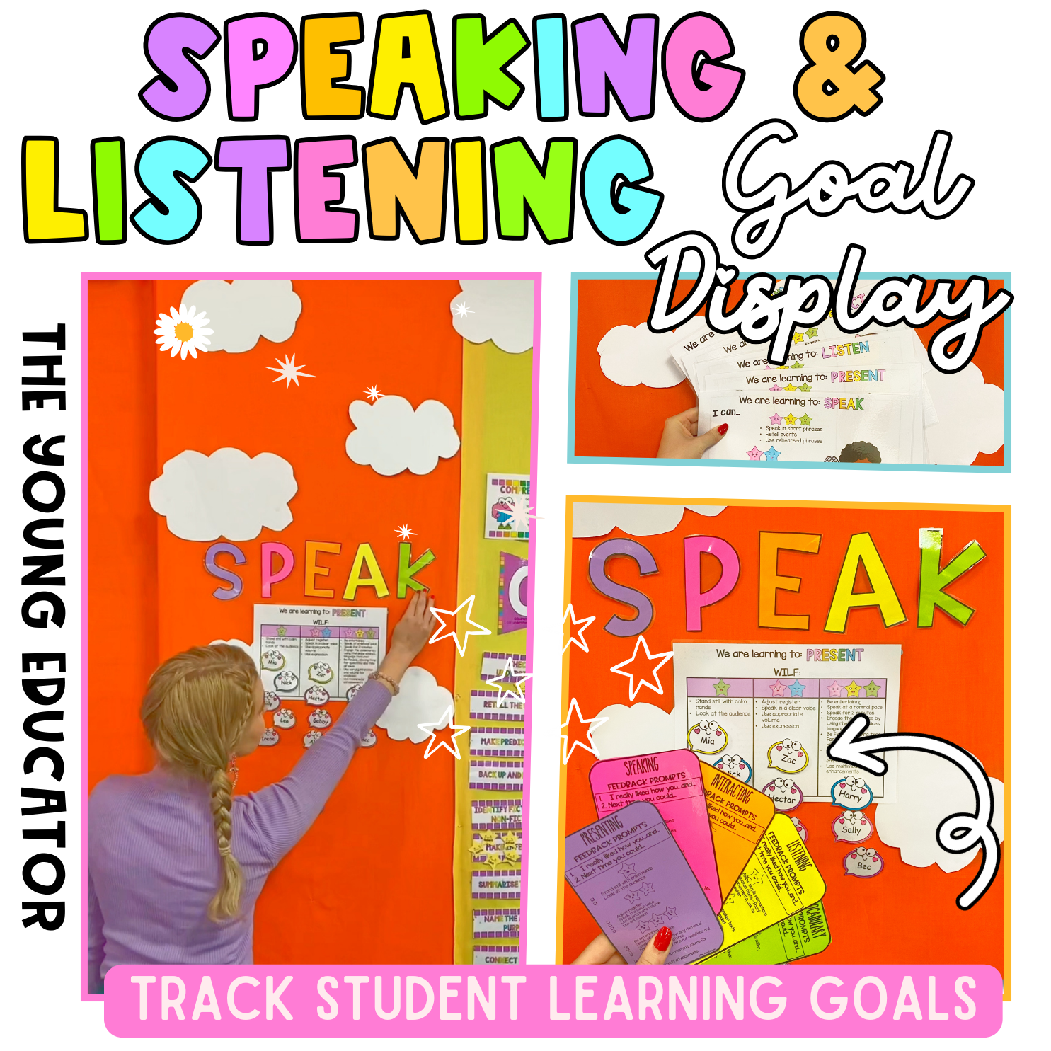 Speaking and listening goals for students with differentiated success criteria and goal-setting tools.