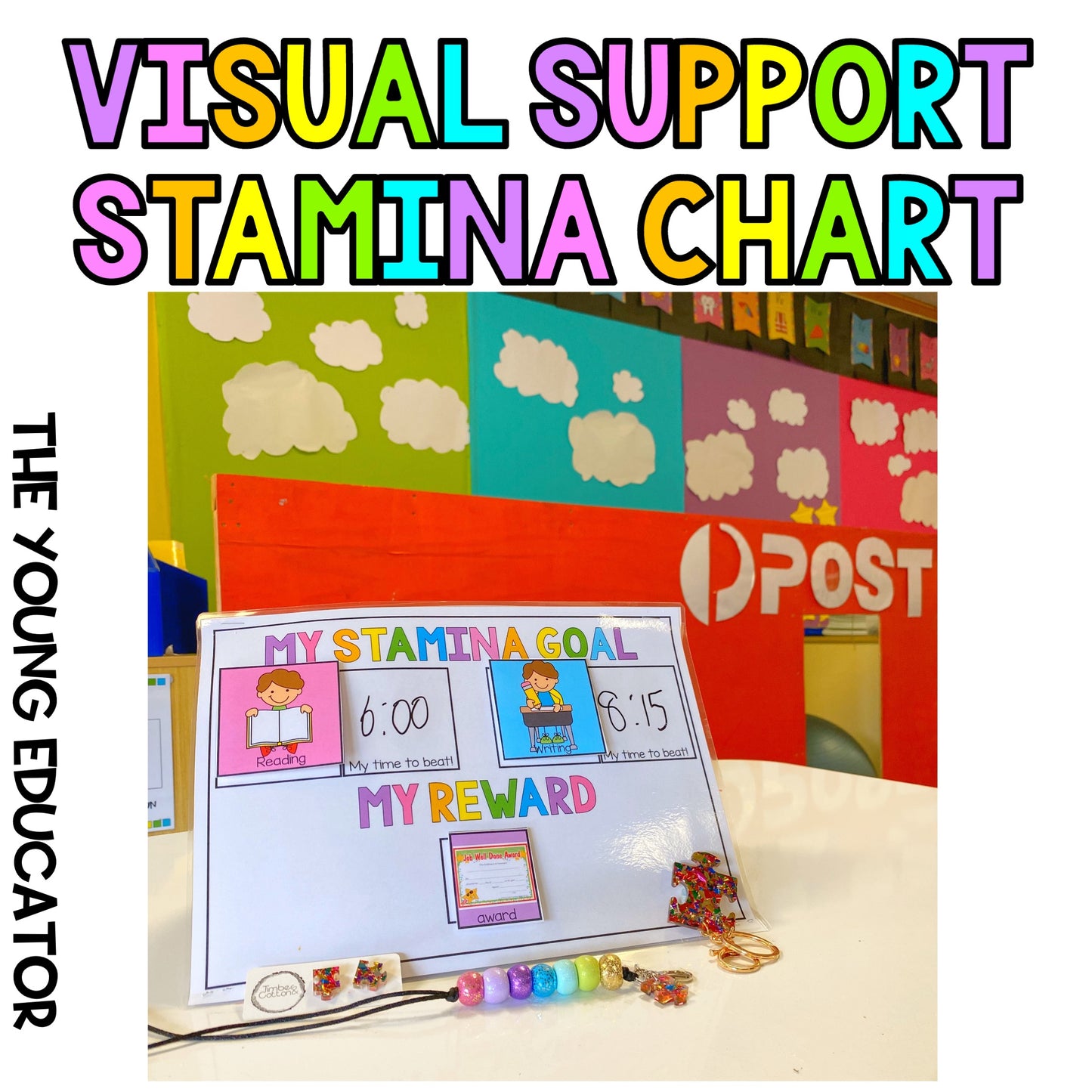 Stamina chart printable for students with visual tracking tools and focus-building strategies.