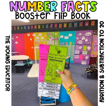 Addition and Subtraction Facts to 20 flip book for students to practice math fluency.