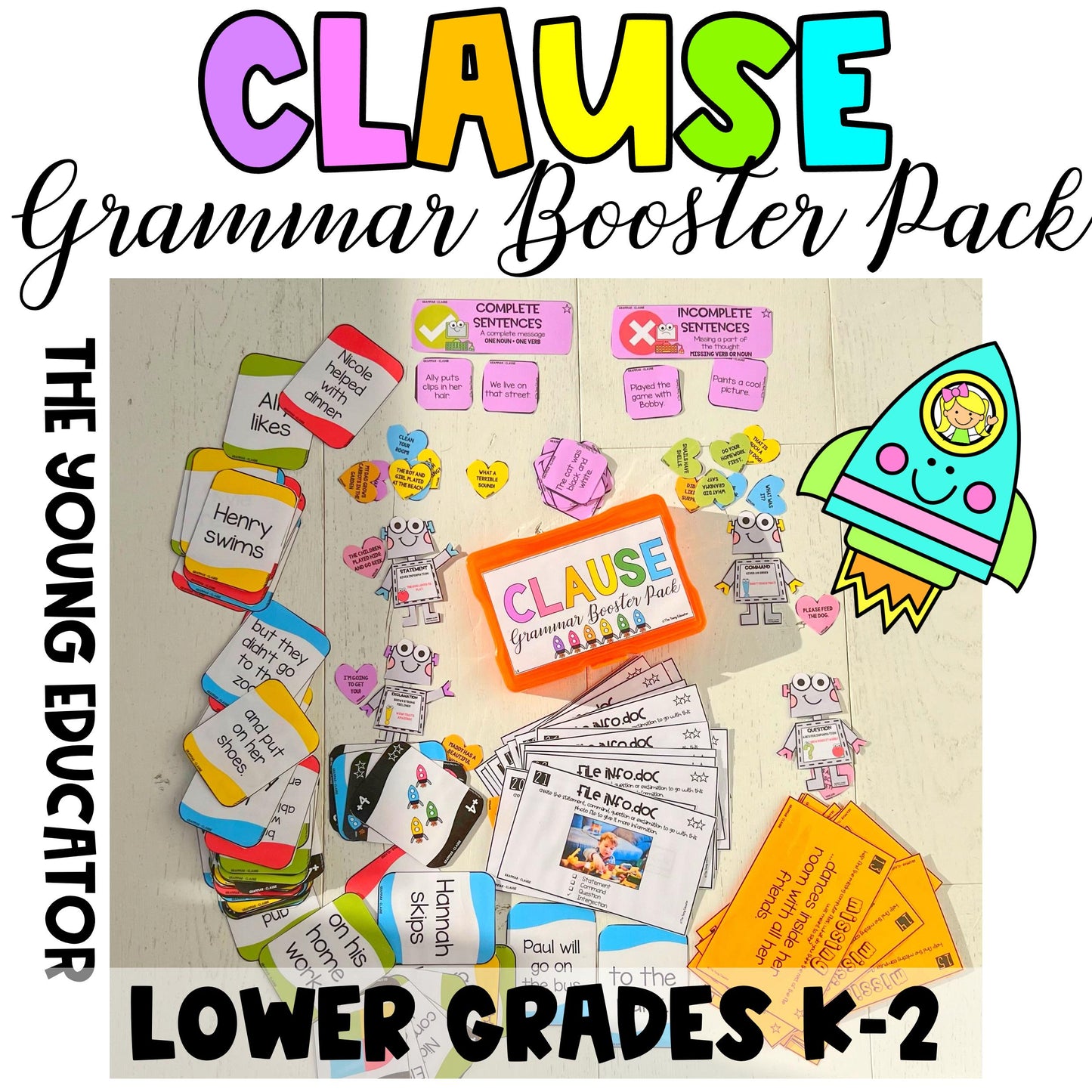 Clause learning activities for kids – fun and engaging grammar booster pack for sentence building