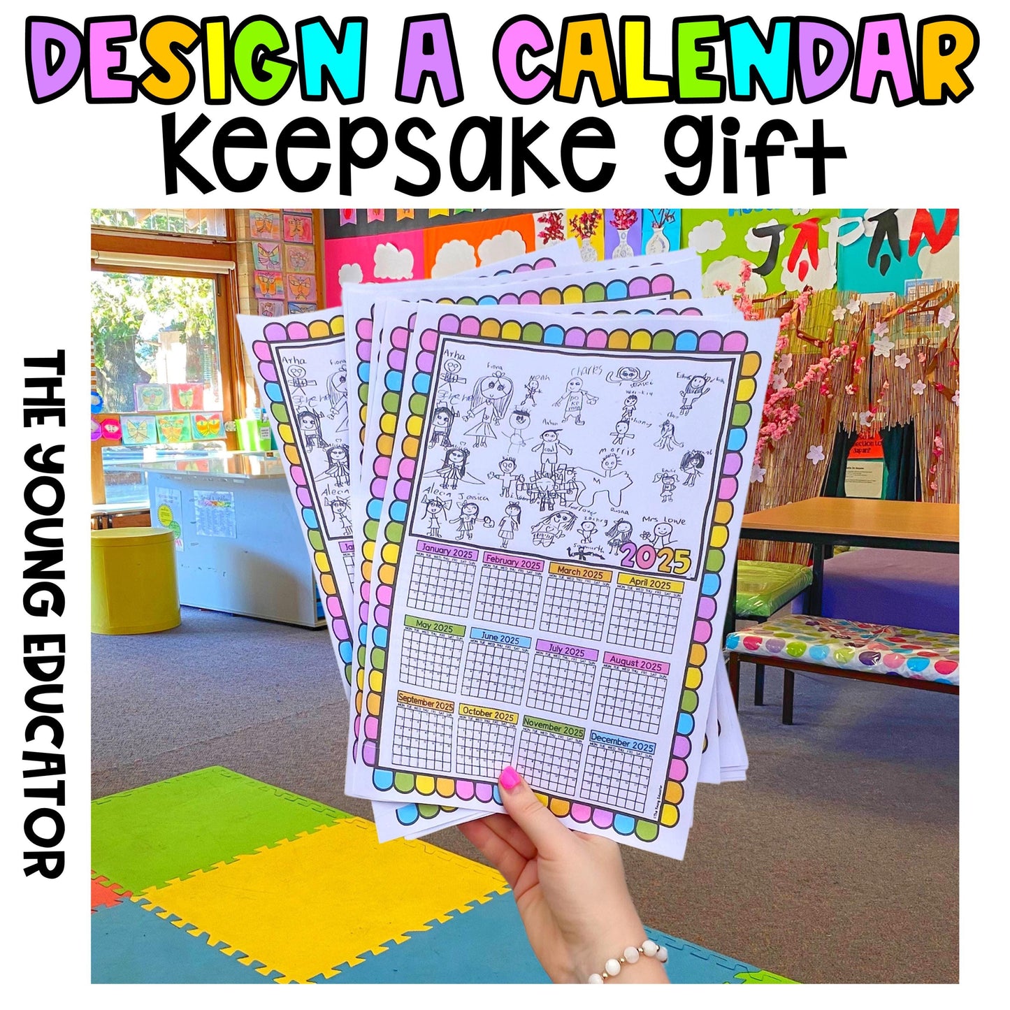 Fun and creative Design a Calendar 2025 activity for students to personalize.