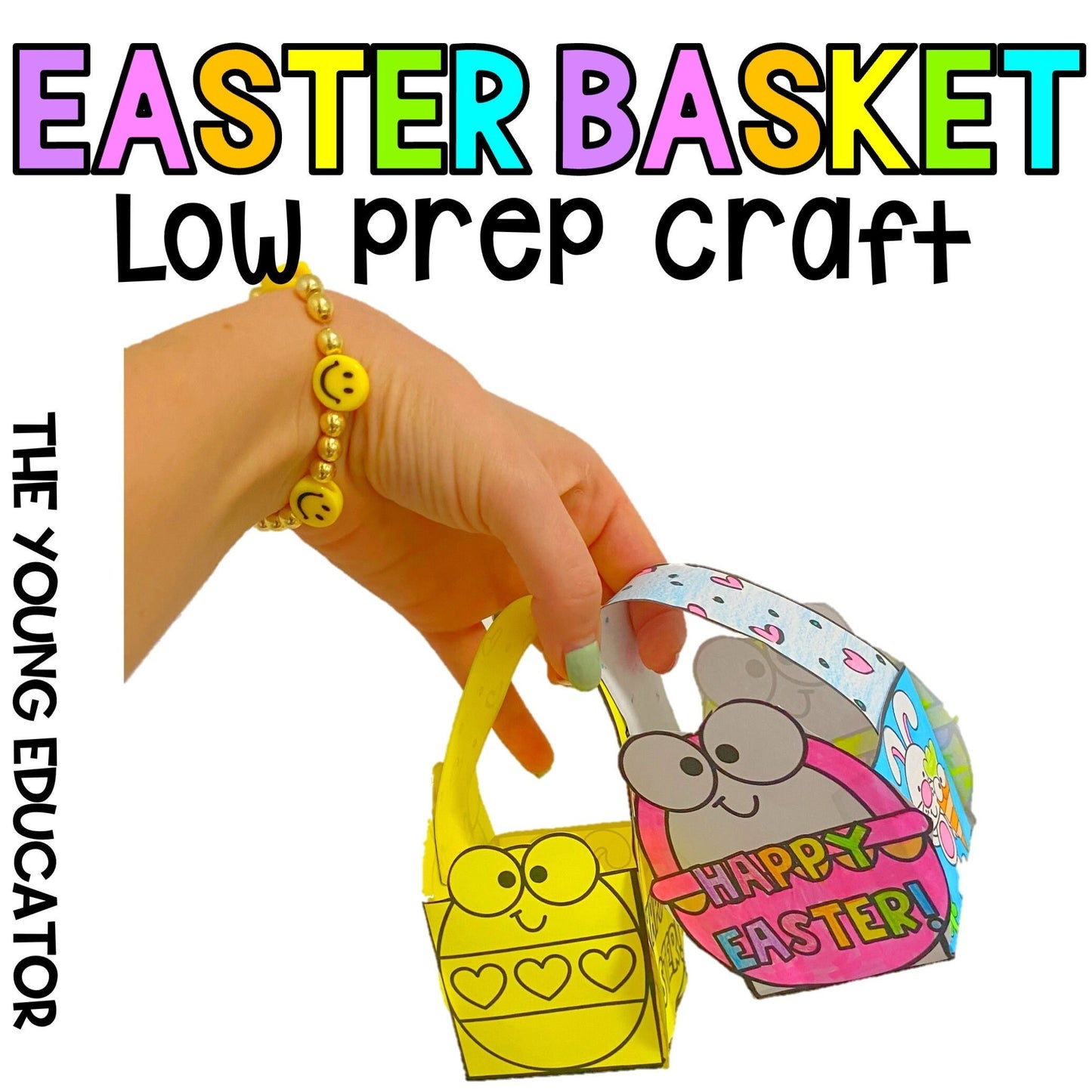 DIY Easter basket project for kids—perfect for classroom and home activities.