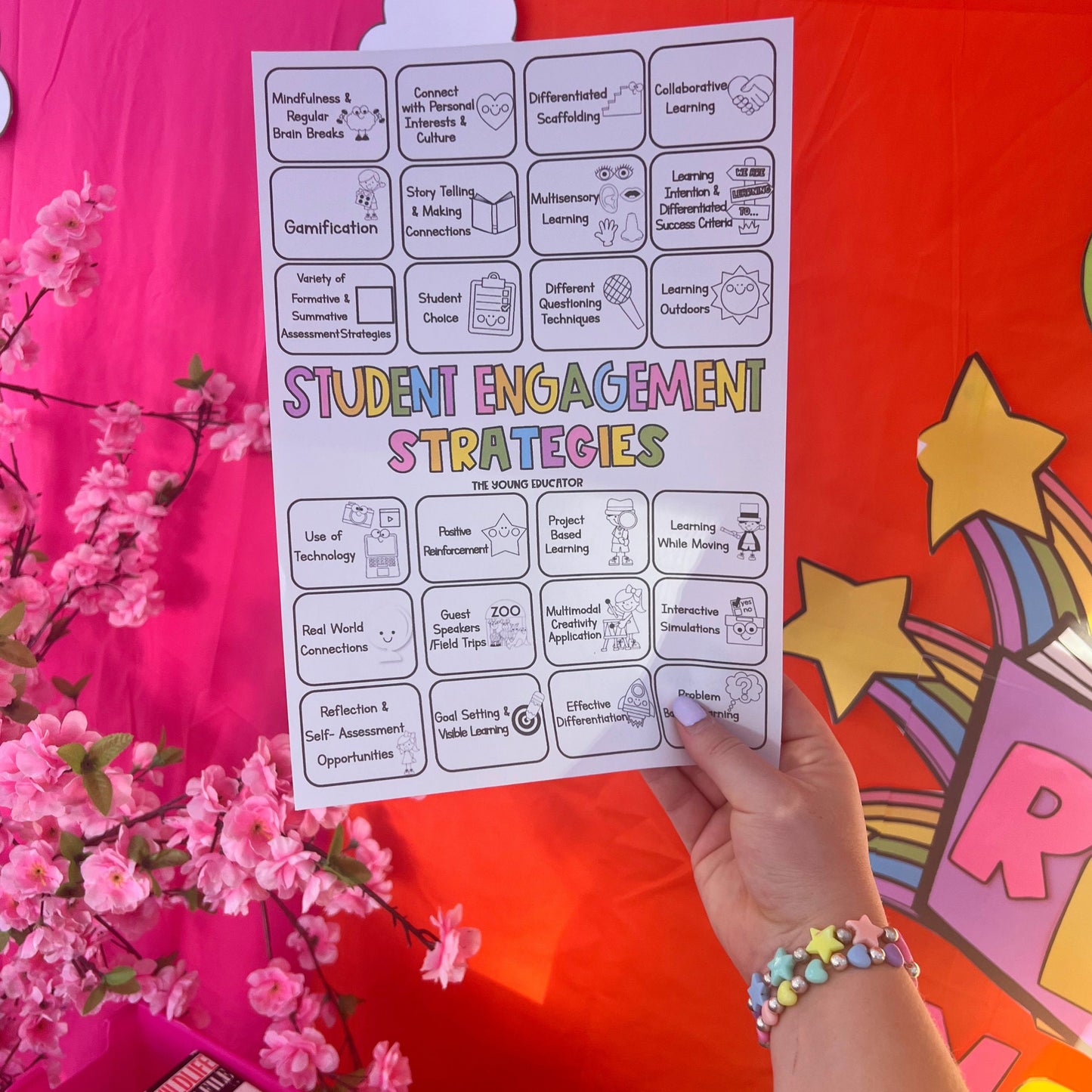 Educator engagement techniques resource with mini handouts for professional development.