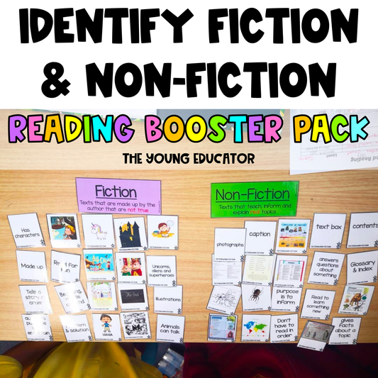 Identify Fiction and Non-Fiction Reading Strategy - READING BOOSTER PACK 6/12