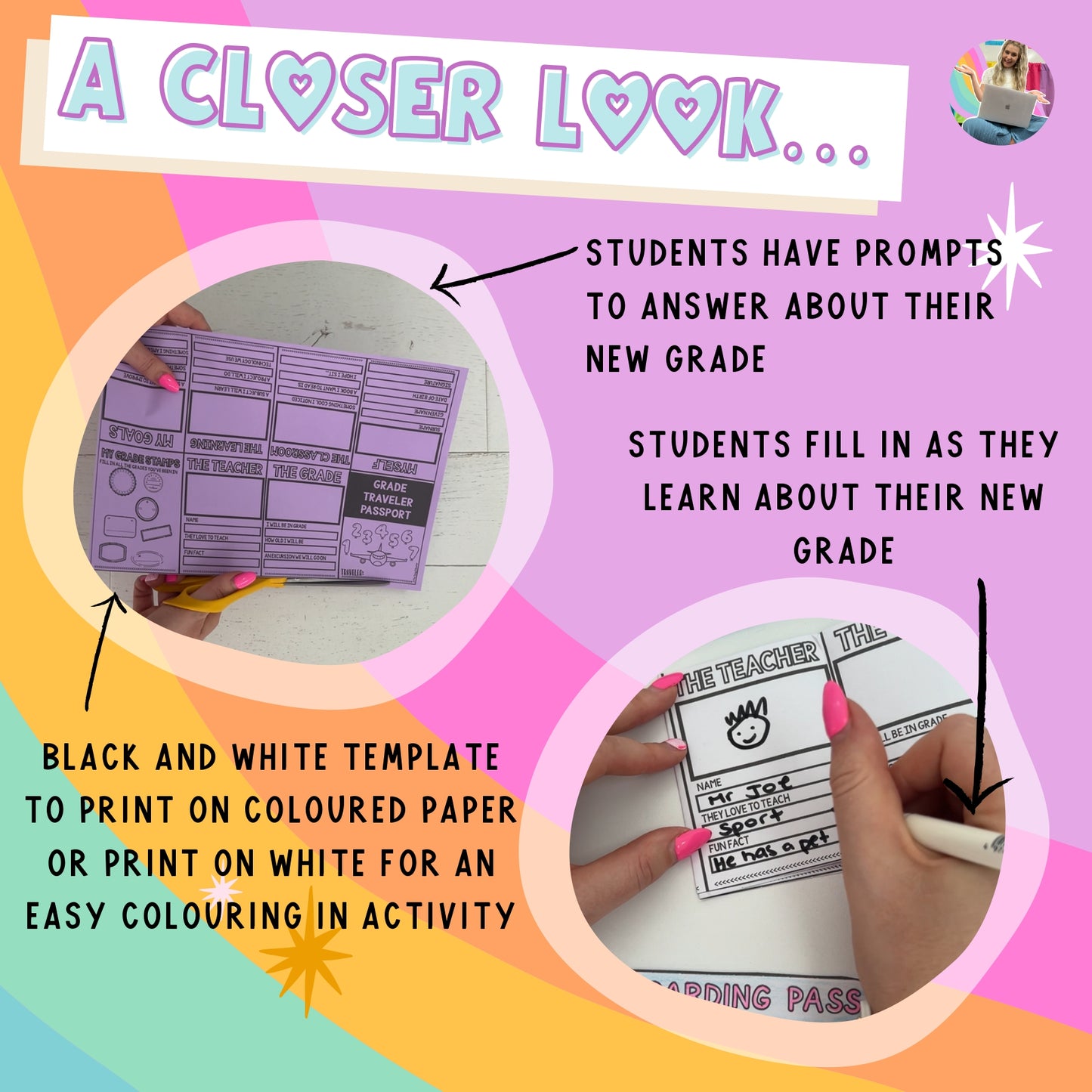 Grade Traveler Passport Activity -Move Up/Step Up Day/New Grade Transition Day