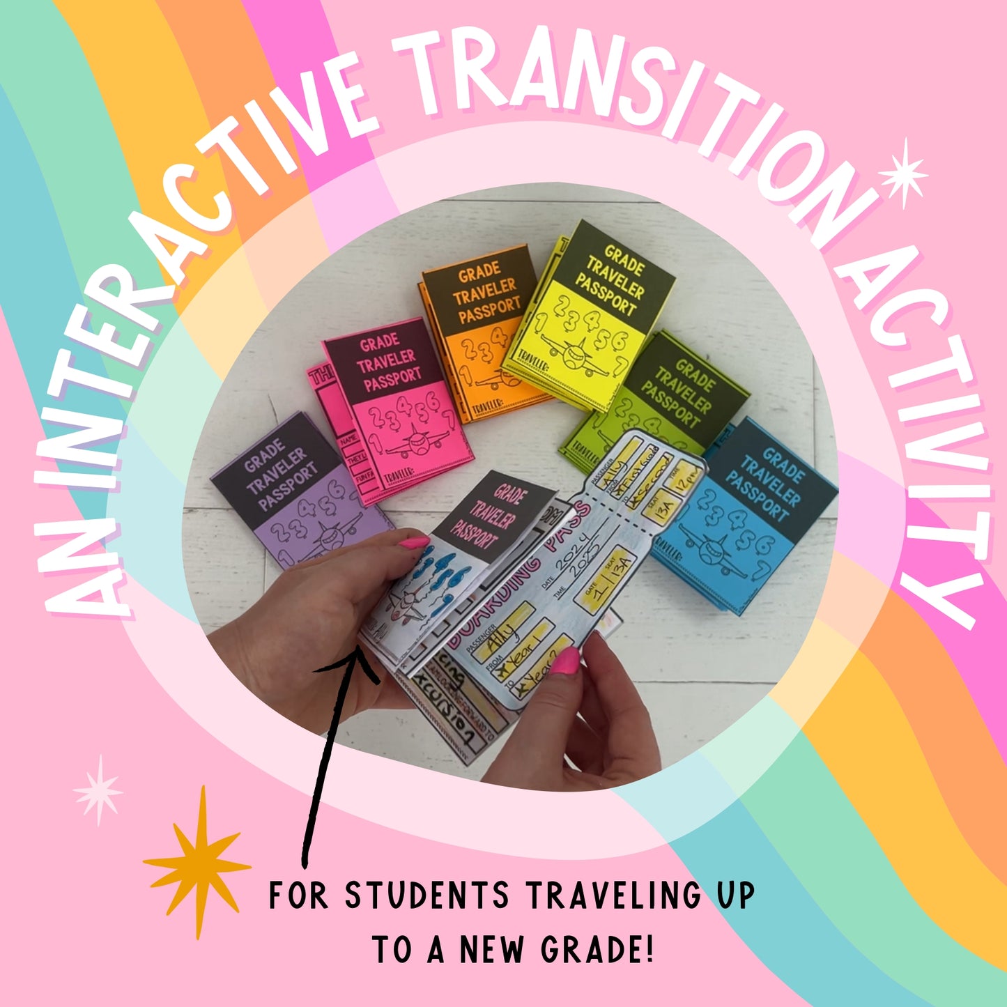 Grade Traveler Passport Activity -Move Up/Step Up Day/New Grade Transition Day