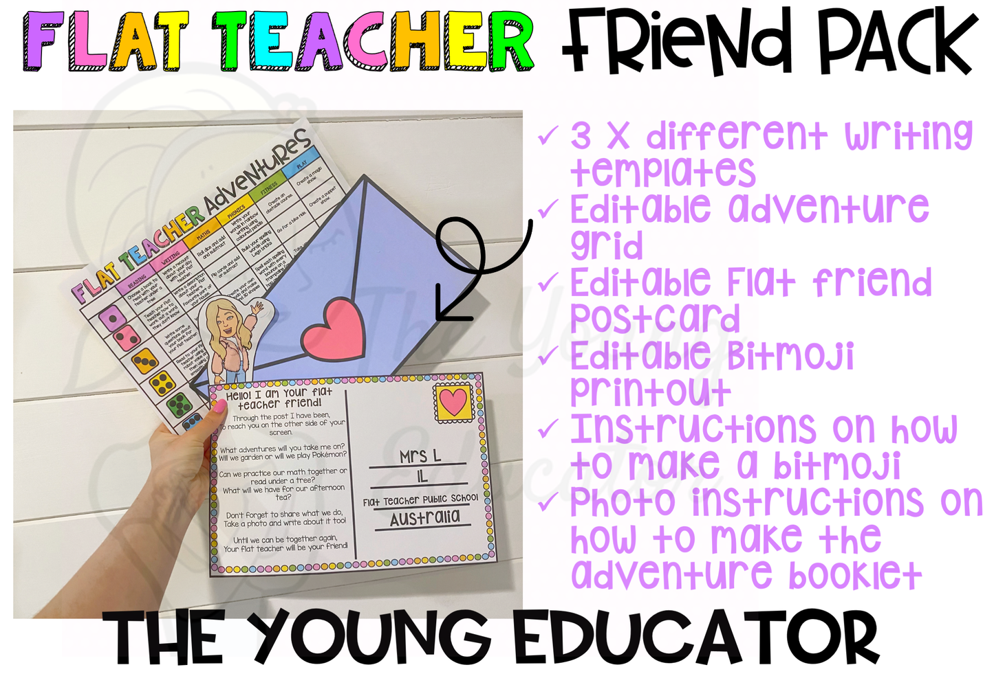 Flat Teacher Friend Activity for Classroom engagement and student creativity.