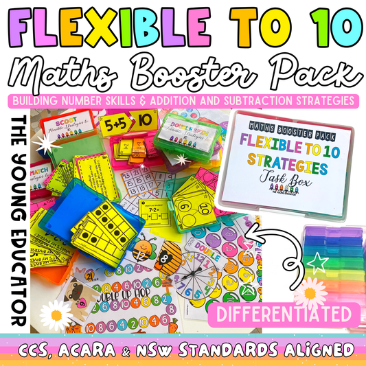 Fun and engaging Flexible to 10 Math Strategies activities for kids with number bonds and tens frames.
