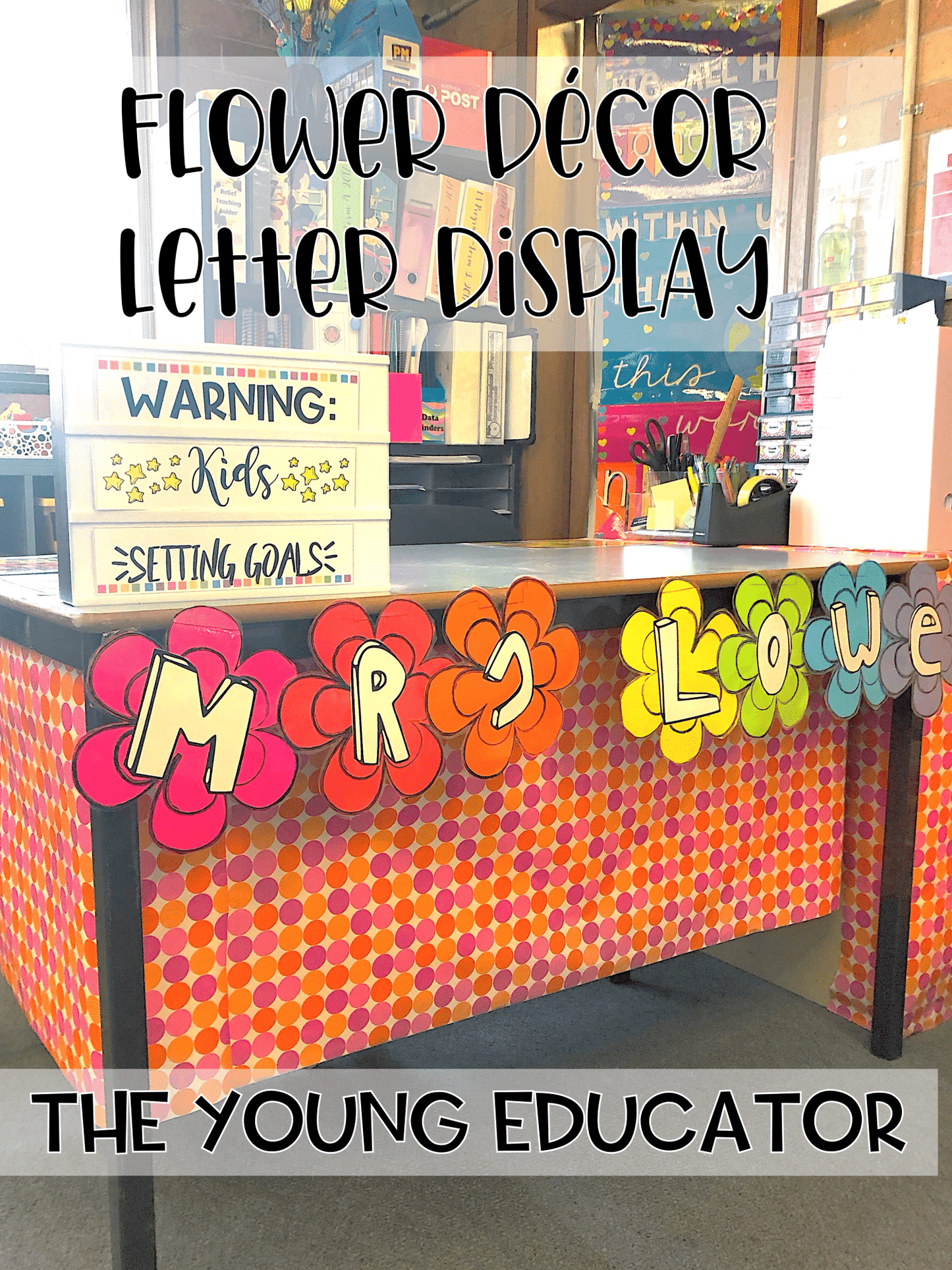 Floral Alphabet Display for Classroom to create an inviting and inspiring learning space.