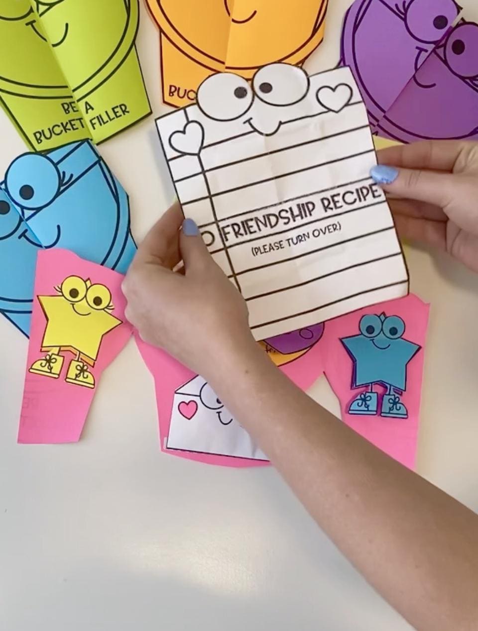 Friendship and kindness craft – fun and creative bucket-filler activity for young learners