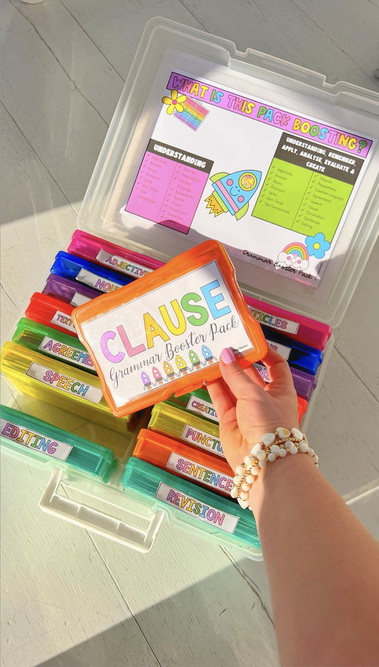 Grammar booster pack for lower grades – teaching complete clauses with interactive activities