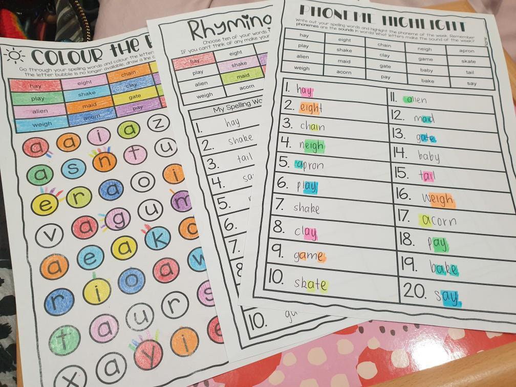 Word Work Booster Book - Spelling Activities for ANY List