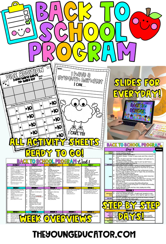 BACK TO SCHOOL Program - Grades 1 And 2 *First Ten Days*