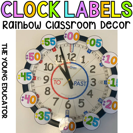 RAINBOW CLOCK Intervals *12 and 24 Digital Time*