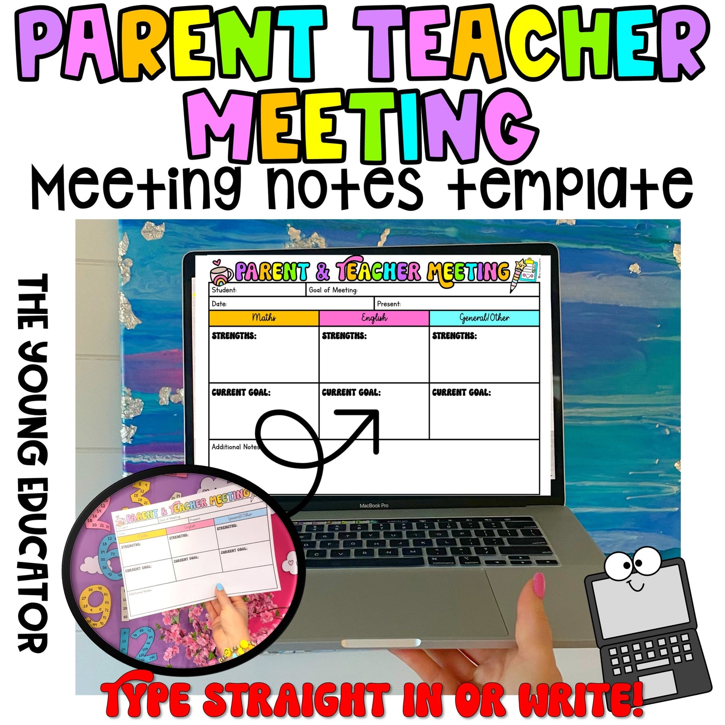 Parent Teacher Interview Conferences Notes Template *Digital Version Included!*