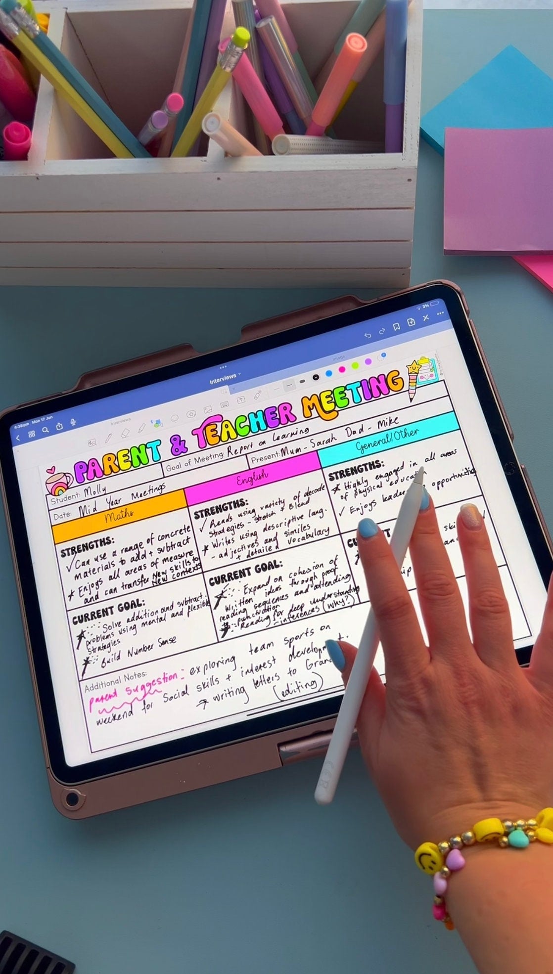 Parent Teacher Interview Conferences Notes Template *Digital Version Included!*