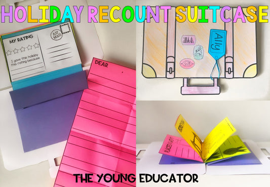 Holiday/Vacation Suitcase Luggage Recount Craftivity Writing