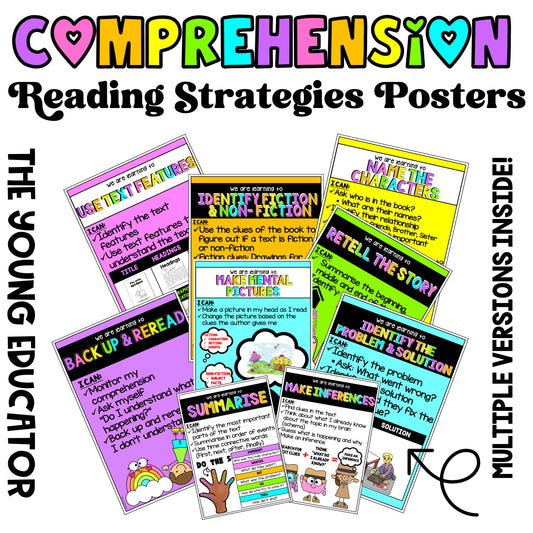 Comprehension Strategies (Understanding) Posters / Reading Strategies / Daily 5
