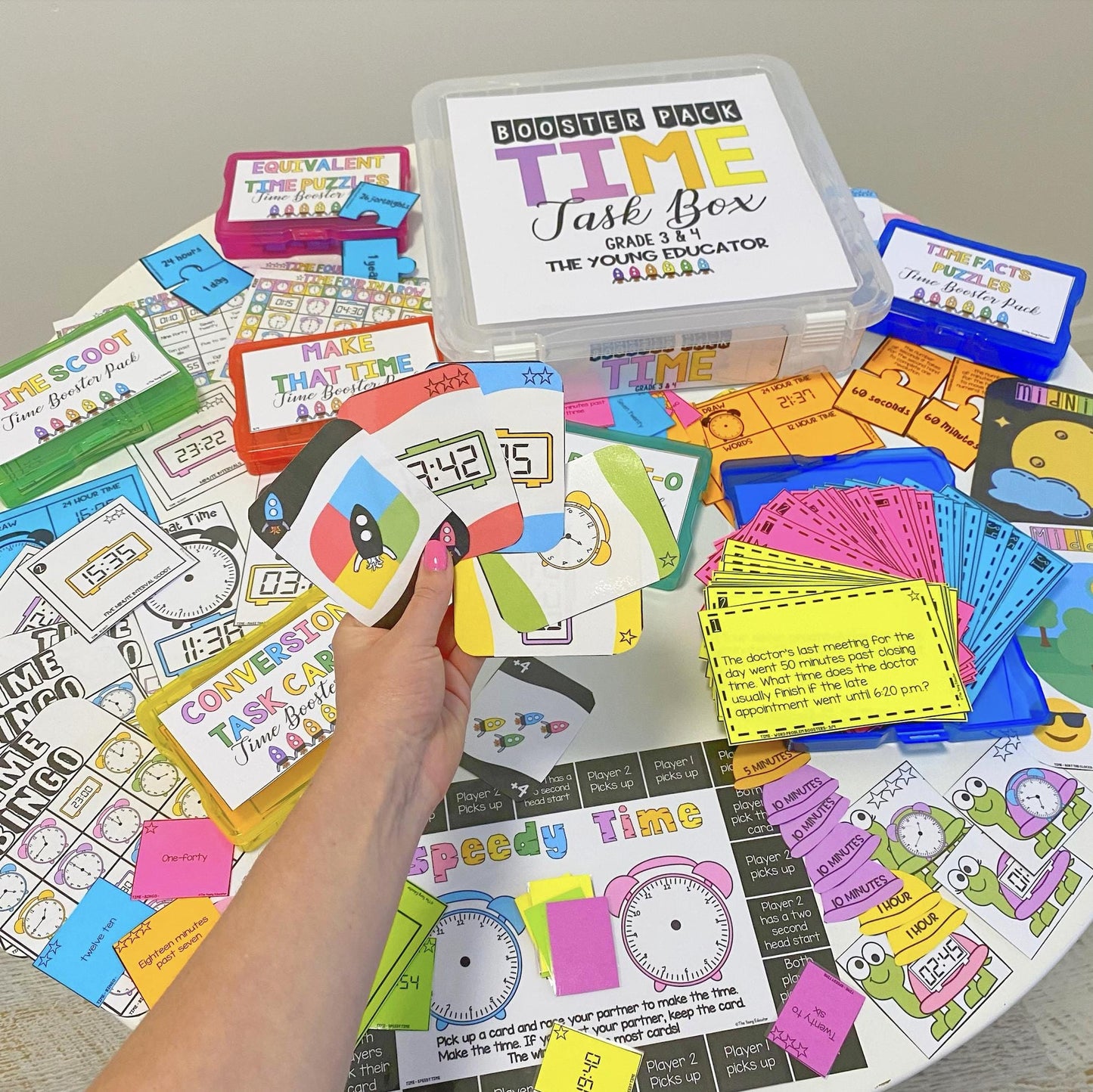 Time Booster Pack - Grades 3 & 4 Pack 3/4 - Math Activity Pack - Task Boxes
