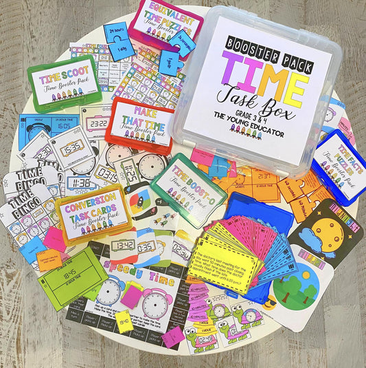 Time Booster Pack - Grades 3 & 4 Pack 3/4 - Math Activity Pack - Task Boxes