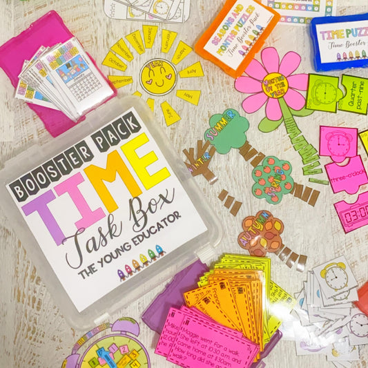 Time Booster Pack - Grades 1 & 2 Pack 2/4 - Math Activity Pack - Task Boxes