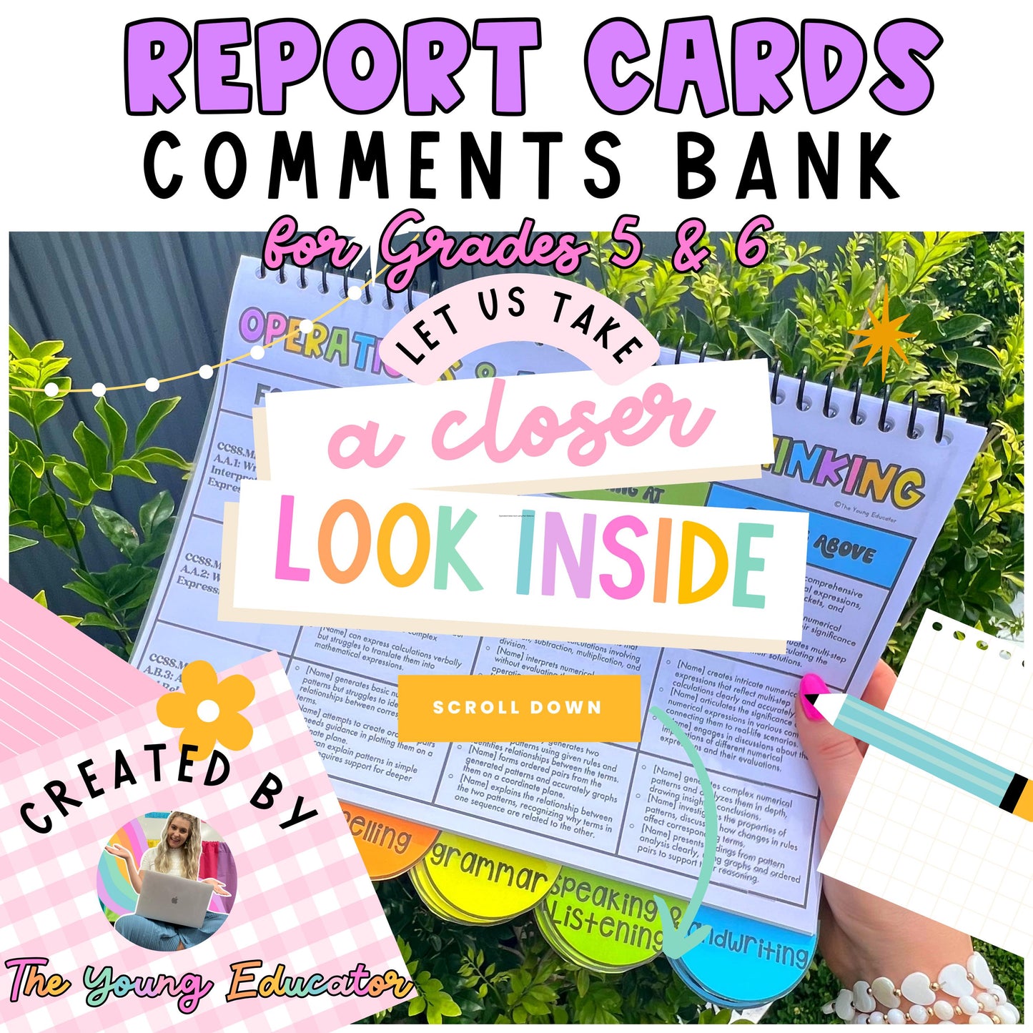 Differentiated Report Card Comments Bank - Grades 5 & 6 Curriculum English and Math Skills - ACARA, NSW and Common Core Standards Aligned