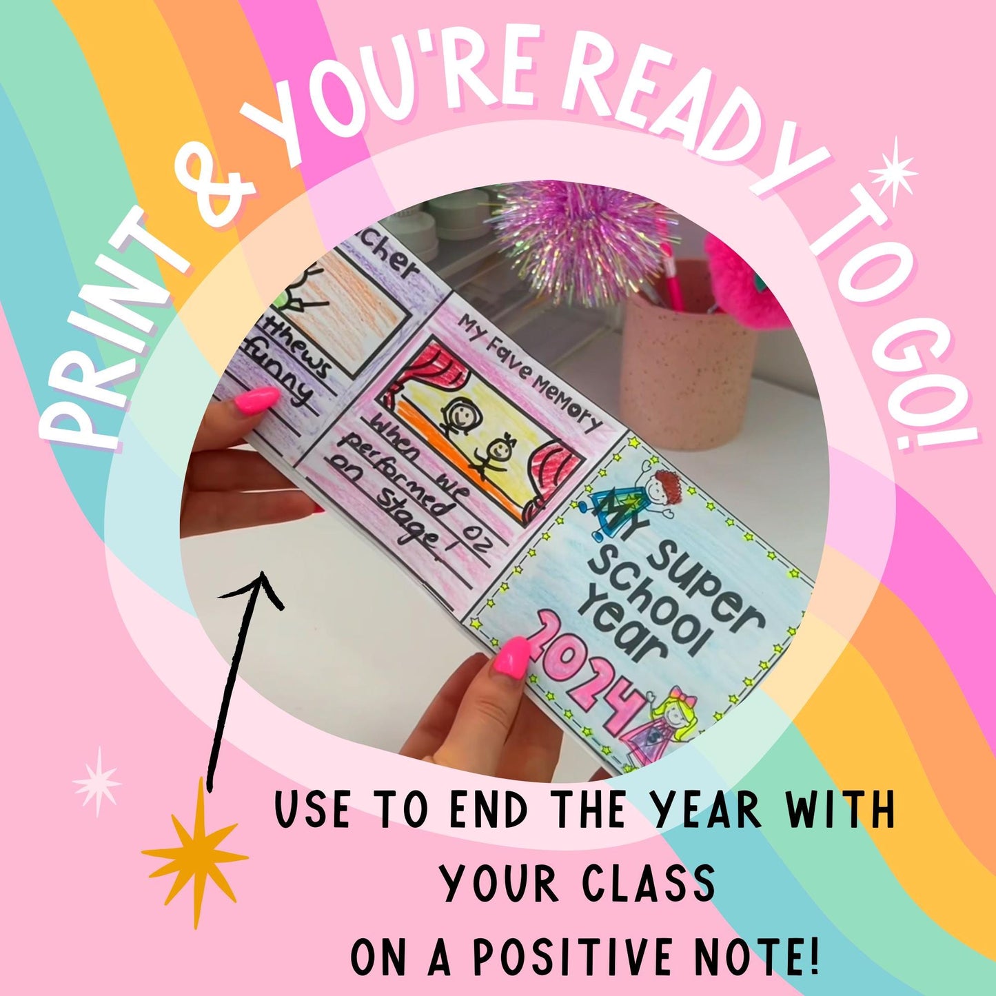 END OF YEAR - No Prep Memento Book - Student Memory Gift