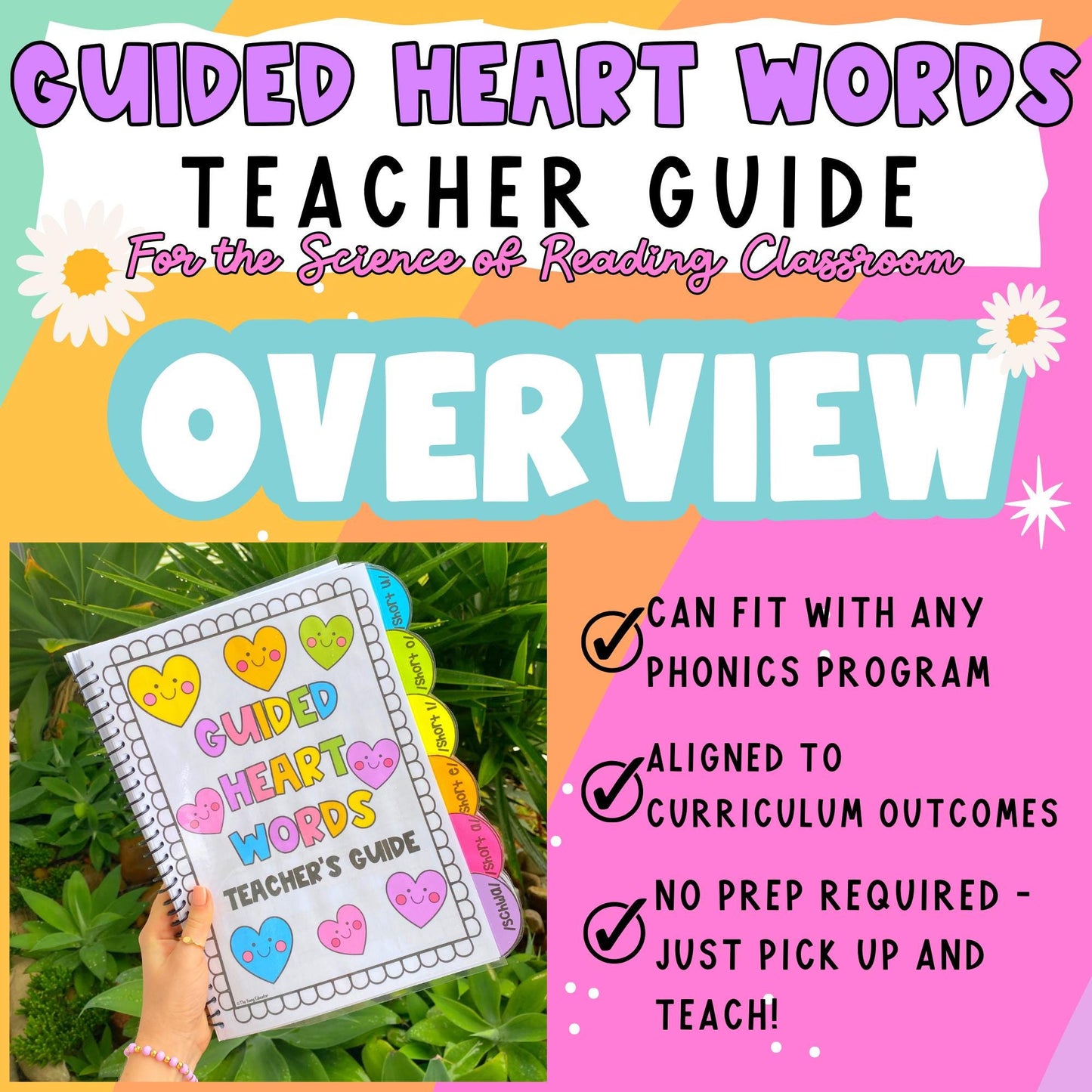 GUIDED HEART WORDS Teacher's Guide / Science of Reading / Tricky Words