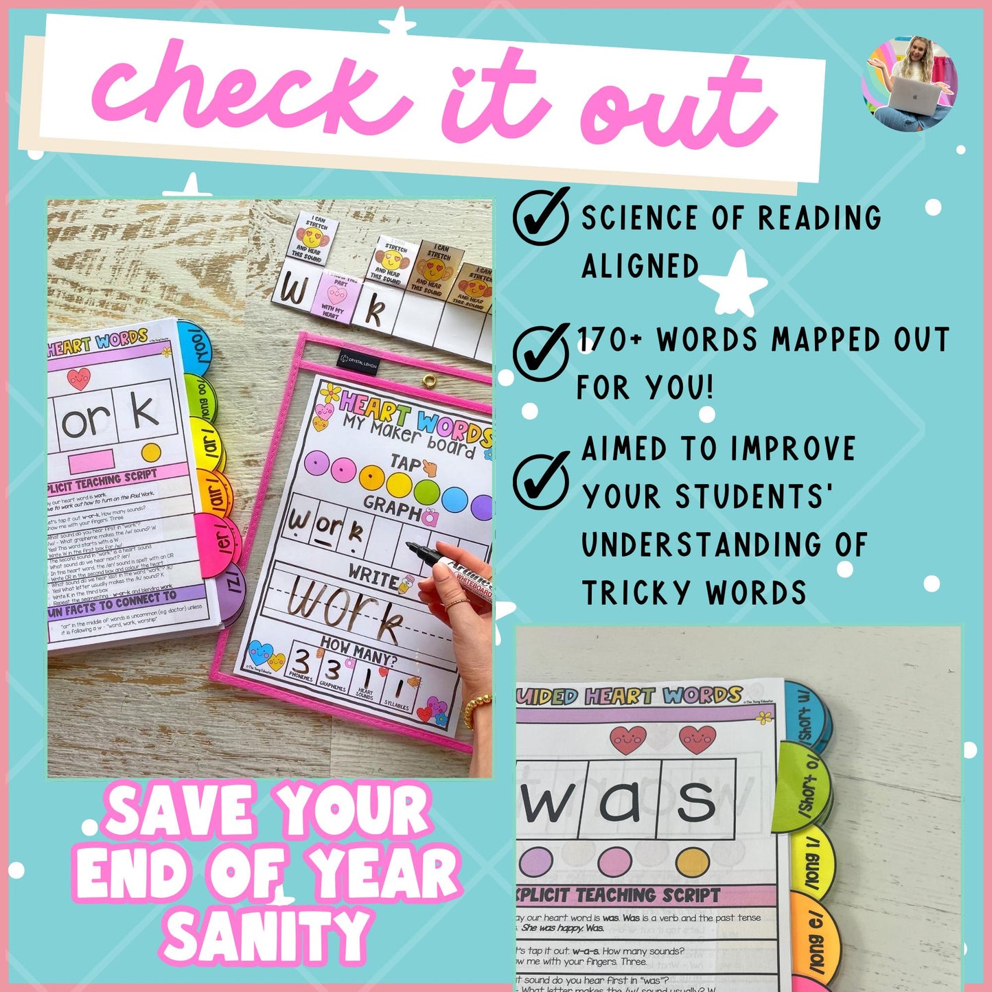 GUIDED HEART WORDS Teacher's Guide / Science of Reading / Tricky Words