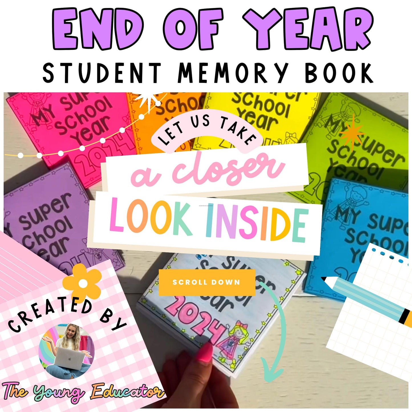 END OF YEAR - No Prep Memento Book - Student Memory Gift