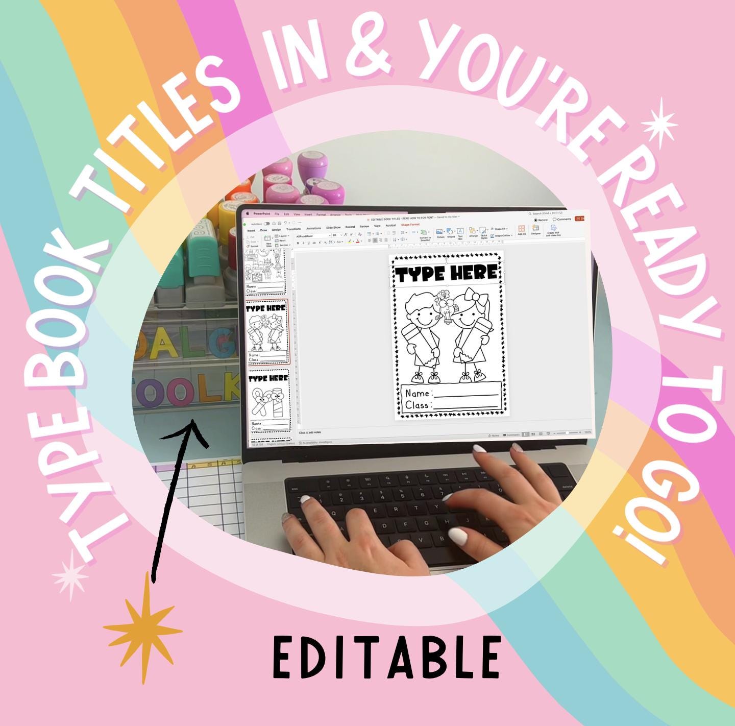 Editable Subject Book Covers - Back to School - Classroom