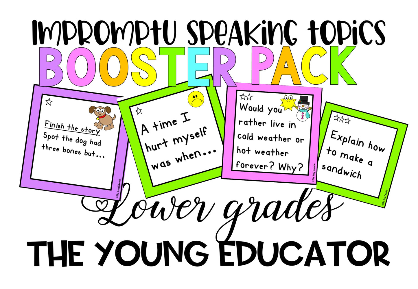 Impromptu Speaking Booster Pack with engaging prompts for kids